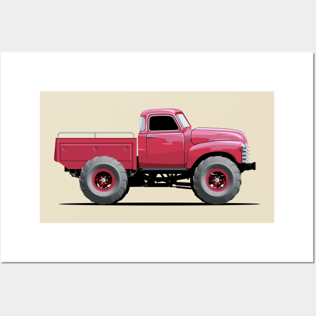 Cartoon Monster Truck Wall Art by Mechanik